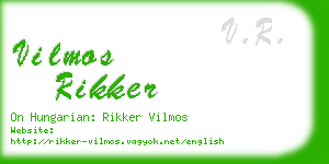 vilmos rikker business card